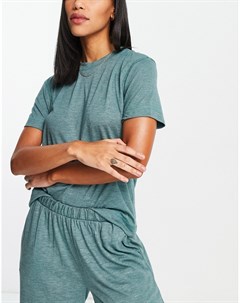 Бирюзовая меланжевая окрашенная футболка от пижамы Выбирай и Комбинируй Asos design