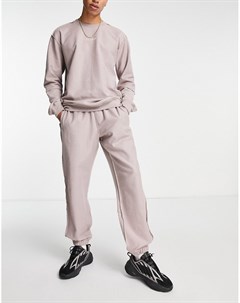 Джоггеры из махрового материала серого цвета Tonal Textures Adidas originals