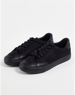 Черные кроссовки на шнуровке с минималистичным дизайном London rebel