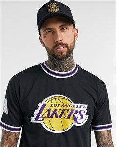Черная футболка с аппликацией NBA LA Lakers New era