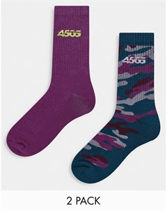 Набор из 2 пар носков стандартной длины с камуфляжным принтом Asos 4505