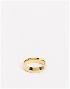 Золотистое кольцо из нержавеющей стали со скошенным дизайном Asos design