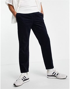 Свободные брюки джоггеры темно синего цвета из вельвета Topman