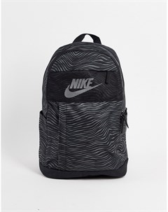 Рюкзак с зебровым принтом черного серого цвета Elemental Nike