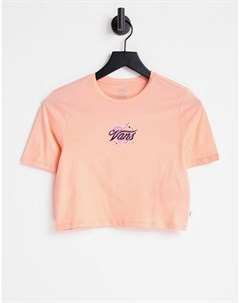 Укороченная футболка персикового цвета Airbrush Vans