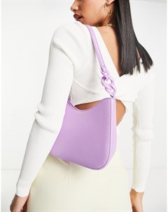 Фиолетовая сумка на плечо с массивной цепочкой Asos design