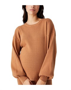 Бежевый пуловер с отворачивающимся воротником Cotton:on maternity
