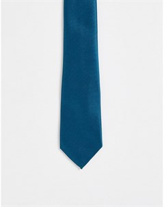 Синий узкий галстук Asos design