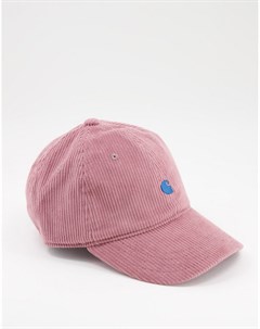 Розовая кепка из мягкого вельвета в рубчик Carhartt wip