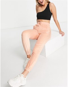 Нежно розовые велюровые джоггеры Relaxed Risque Adidas originals