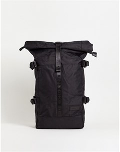 Рюкзак черного цвета с верхом с отворотом и застежкой зажимом Consigned