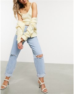 Яркие джинсы в винтажном стиле с завышенной талией и рваной отделкой Recycled Asos design