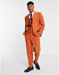 Рыжие укороченные брюки морковки Wedding Harry brown