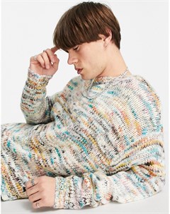 Вязаный oversized джемпер из меланжевой пряжи Asos design