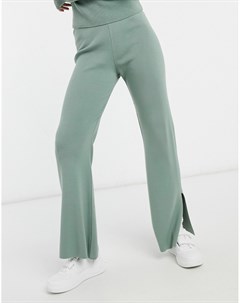 Широкие трикотажные брюки от комплекта с разрезами Asos design