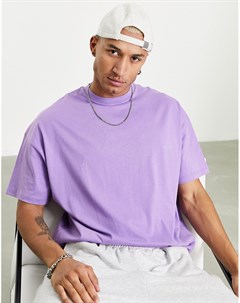 Фиолетовая oversize футболка с круглым вырезом Asos design