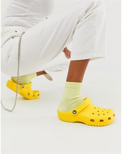 Желтые классические шлепанцы Crocs