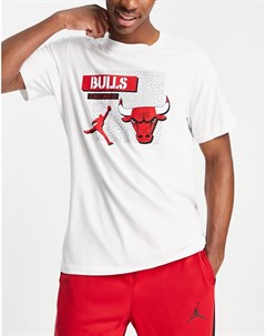 Белая футболка с рисунком Chicago Bulls Nike basketball