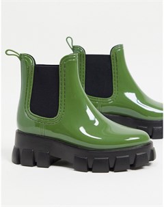 Непромокаемые ботинки челси цвета хаки на массивной подошве Giana Asos design