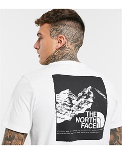Белая футболка с графическим принтом Mountain эксклюзивно для ASOS The north face