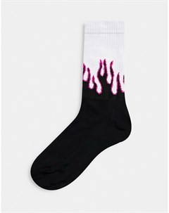 Спортивные носки с фиолетовым пламенем Asos design