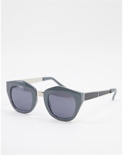 Серые солнцезащитные очки в массивной оправе Aj morgan