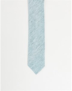 Узкий фактурный галстук шалфейно зеленого цвета в горошек Asos design