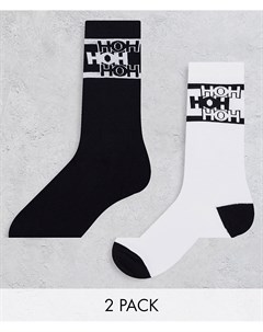 Носки черного и белого цвета с логотипом House of holland