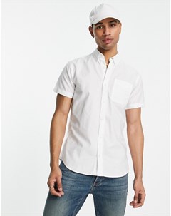 Оксфордская рубашка на пуговицах белого цвета Originals Jack & jones