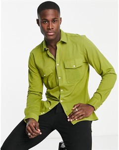 Рубашка из мягкого хлопкового пике с карманами в утилитарном стиле Harry brown