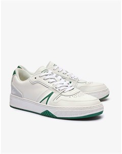 Белые с зеленым кроссовки L001 Lacoste