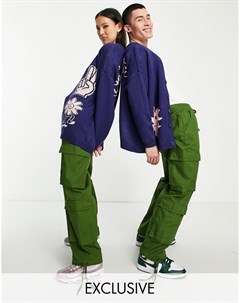 Свободные брюки карго цвета хаки в стиле 90 х Unisex Collusion