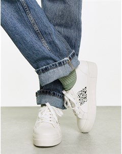 Белые кроссовки на шнуровке с лазерной перфорацией Turf Miss selfridge