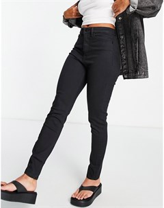 Черные моделирующие джинсы с завышенной талией Wåven
