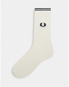 Белые носки с контрастными краями Fred perry