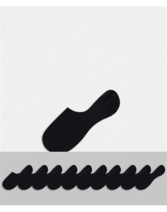 Набор из 10 пар черных невидимых носков Со скидкой Asos design