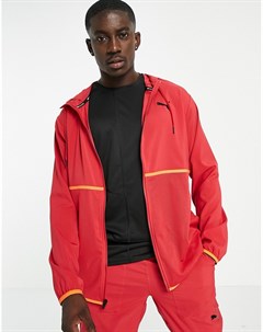 Красная куртка из тканого материала со вставкам для вентиляции Train Tech Puma