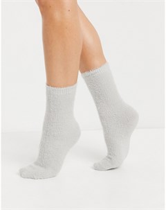 Серые пушистые носки до щиколотки для дома Asos design