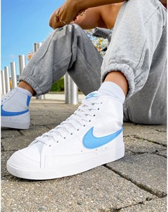 Бело голубые кроссовки Blazer Mid 77 Next Nature Nike