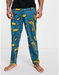 Пижамные брюки для дома с принтом тигров Asos design