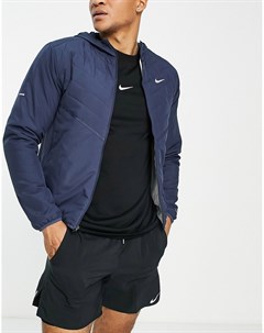 Синяя куртка для бега из водонепроницаемого материала Therma FIT Nike running
