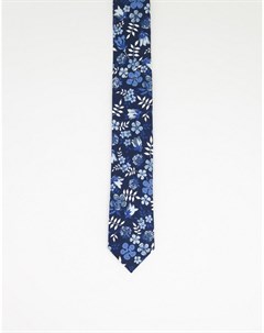 Синий галстук с цветочным принтом Gianni feraud