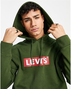 Худи зеленого цвета с прямоугольным логотипом Levi's®
