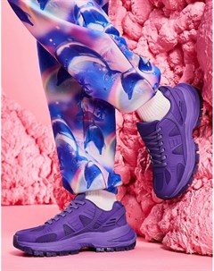 Фиолетовые кроссовки на толстой подошве с прорезиненными вставками Asos design