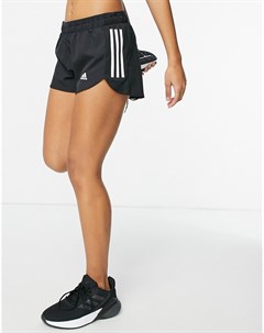 Черные шорты длиной 3 дюйма с 3 полосками adidas Running Run It Adidas performance