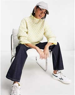 Джемпер в стиле oversized с вышивкой в шахматную клетку Asos design