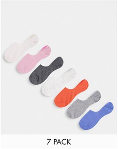 Набор из 7 пар разноцветных невидимых носков Asos design