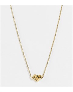 Позолоченное ожерелье с маленькой подвеской узлом с камнями Loves Me Knot Kate spade
