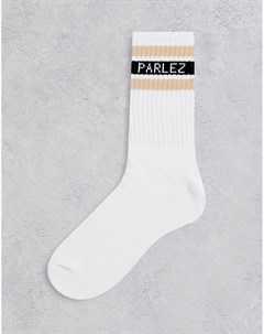 Белые носки со вставками песочного цвета Parlez