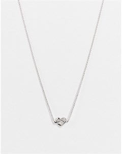 Серебристое ожерелье с маленькой подвеской Loves Me Knot Kate spade